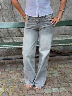 Design By Si Ranya lavtaljede jeans - Lys grå