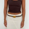 Design By Si Refined bælte - Taupe/guld Hot