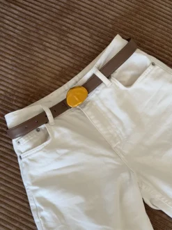 Design By Si Refined bælte - Taupe/guld Hot