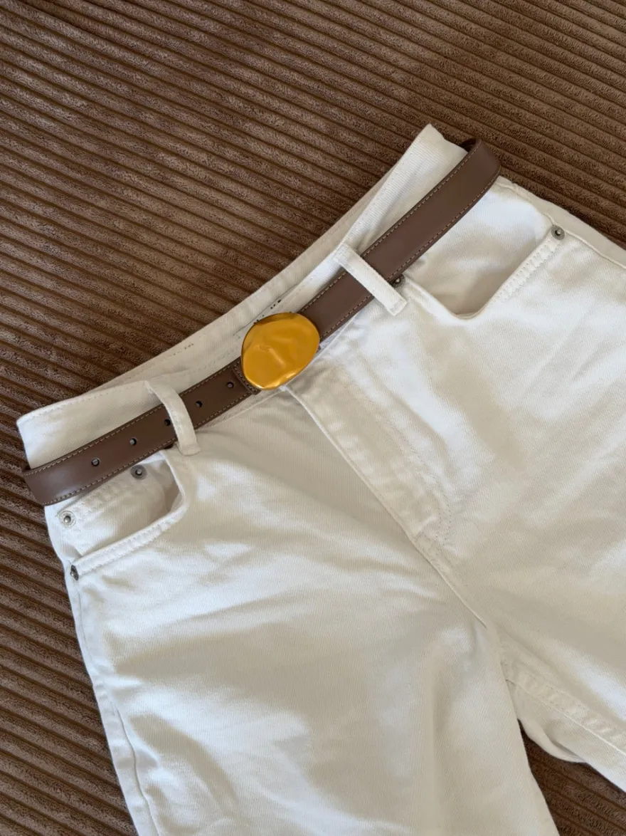 Design By Si Refined bælte - Taupe/guld Hot
