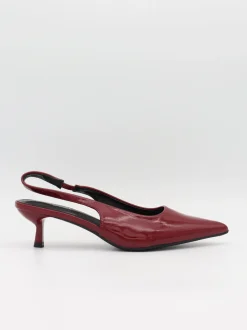 Design By Si Robin slingback mules - Rød