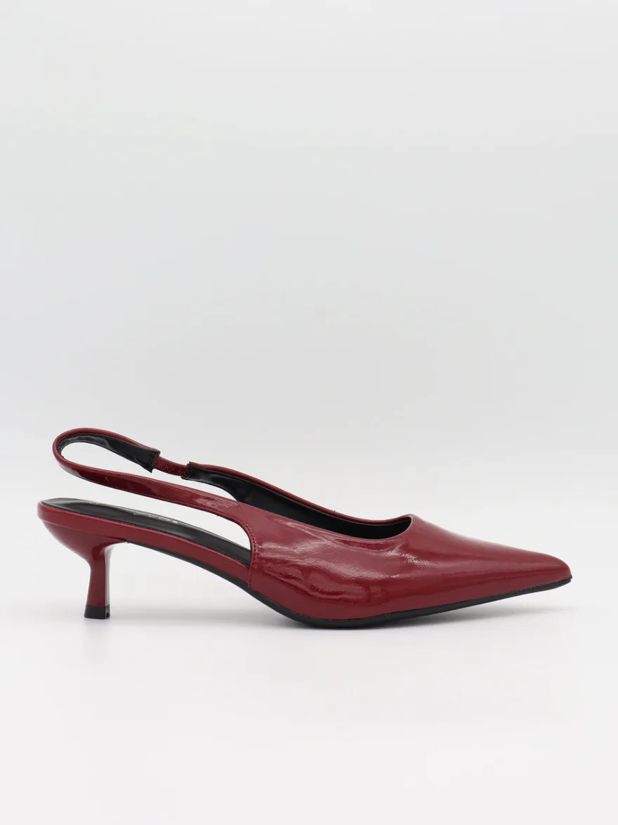 Design By Si Robin slingback mules - Rød