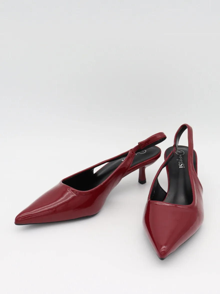 Design By Si Robin slingback mules - Rød