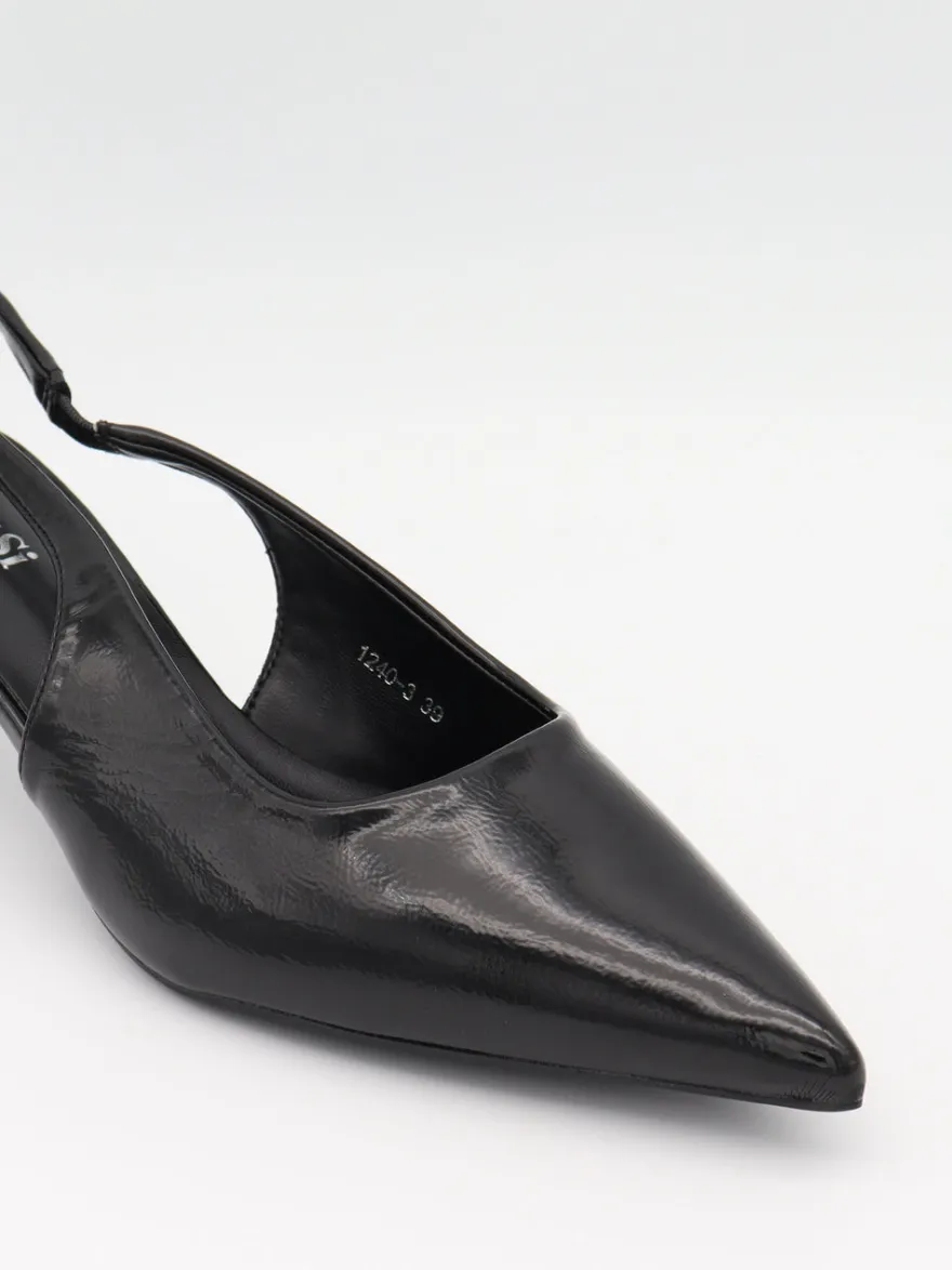 Design By Si Robin slingback mules - Sort Hot