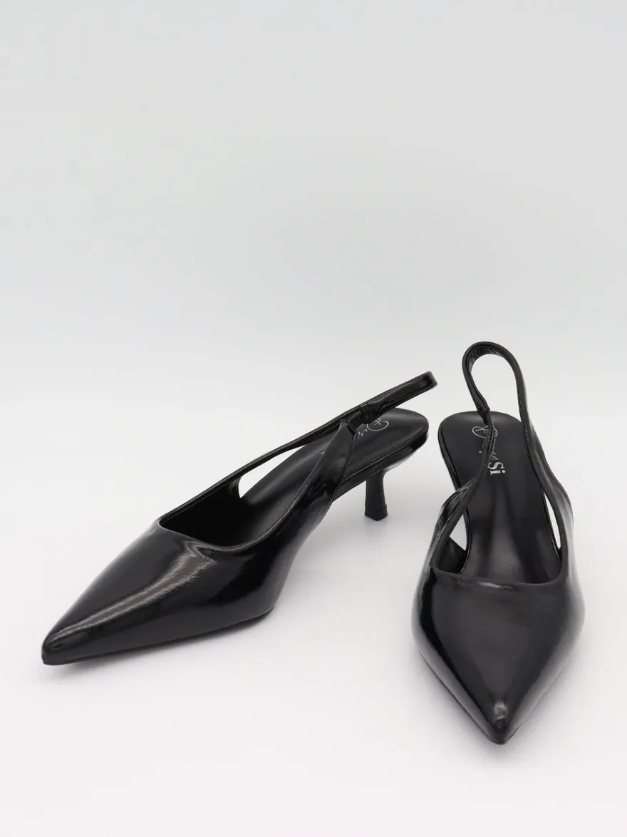 Design By Si Robin slingback mules - Sort Hot