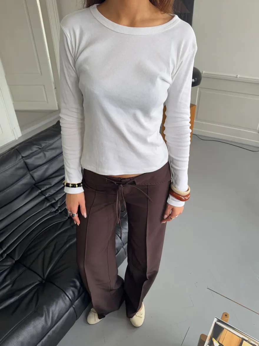 Design By Si Roleo langærmet bluse - Hvid Best