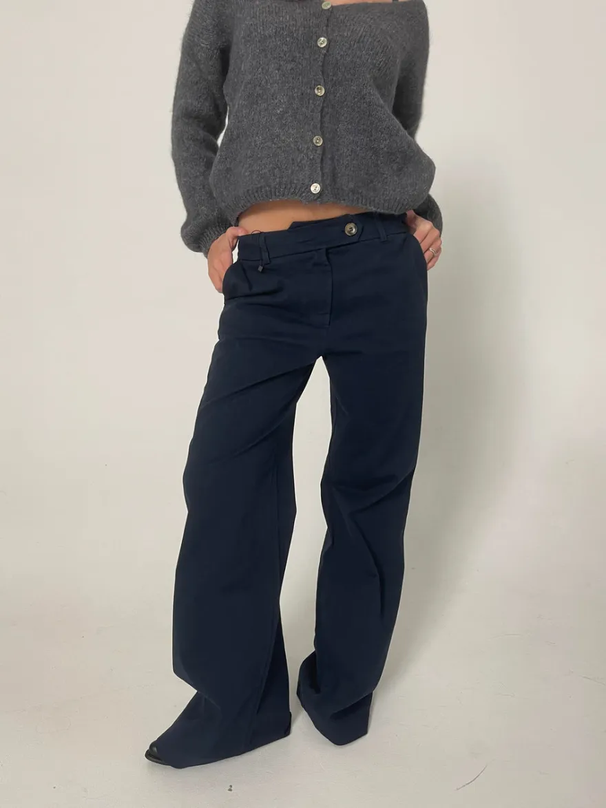 Design By Si Romey bukser - Navy Online