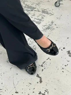 Design By Si Ronda ballerina sko med mønster - Sort Online