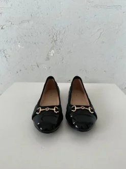 Design By Si Ronda ballerina sko med mønster - Sort Online