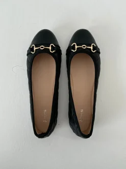 Design By Si Ronda ballerina sko med mønster - Sort Online