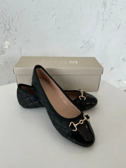 Design By Si Ronda ballerina sko med mønster - Sort Online