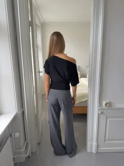 Design By Si Ronya bukser med bælte - Grå Outlet