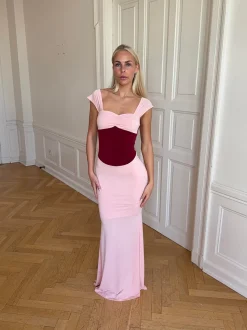 Design By Si Rosa kjole - Lyserød/rød Online