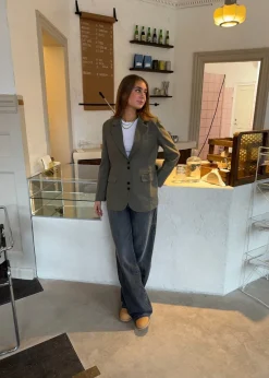 Design By Si Rosalie blazer - Grøn/grå Clearance