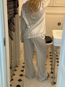 Design By Si Sabine satin pyjamasbukser - Lyseblå Best