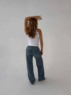 Design By Si Samara jeans - Blå denim Clearance