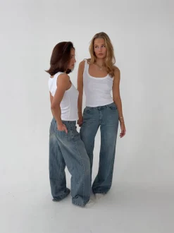 Design By Si Samara jeans - Blå denim Clearance