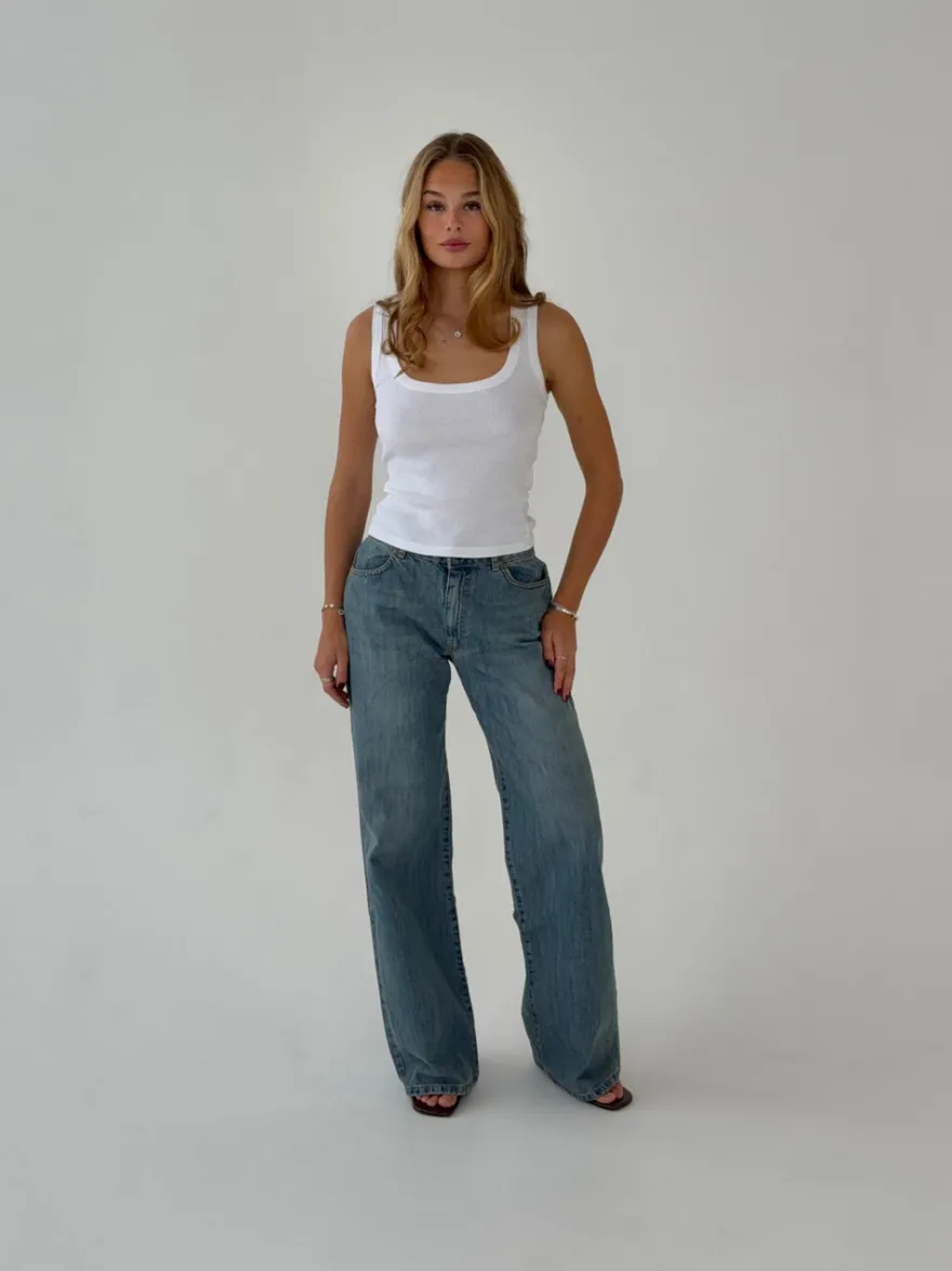 Design By Si Samara jeans - Blå denim Clearance