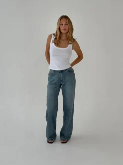 Design By Si Samara jeans - Blå denim Clearance