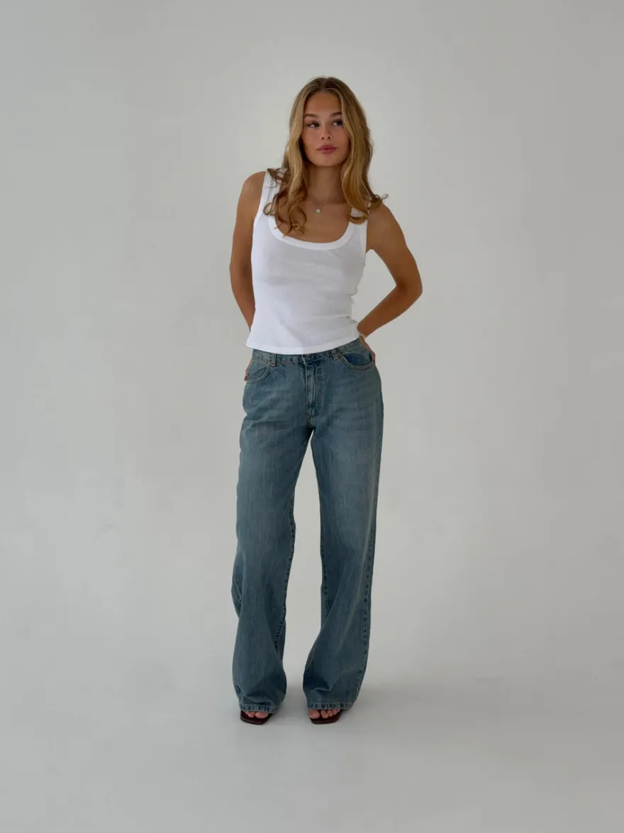 Design By Si Samara jeans - Blå denim Clearance