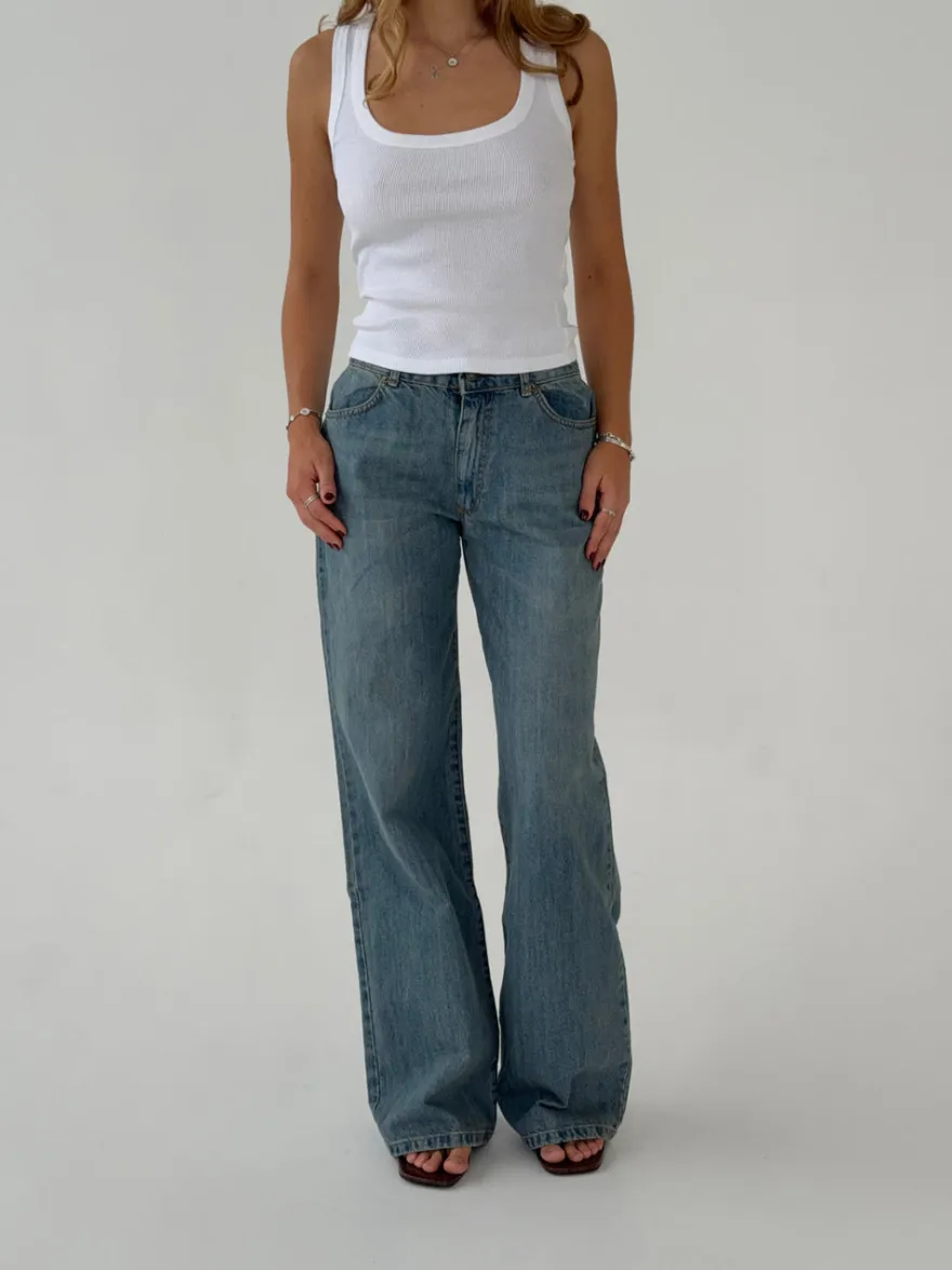 Design By Si Samara jeans - Blå denim Clearance