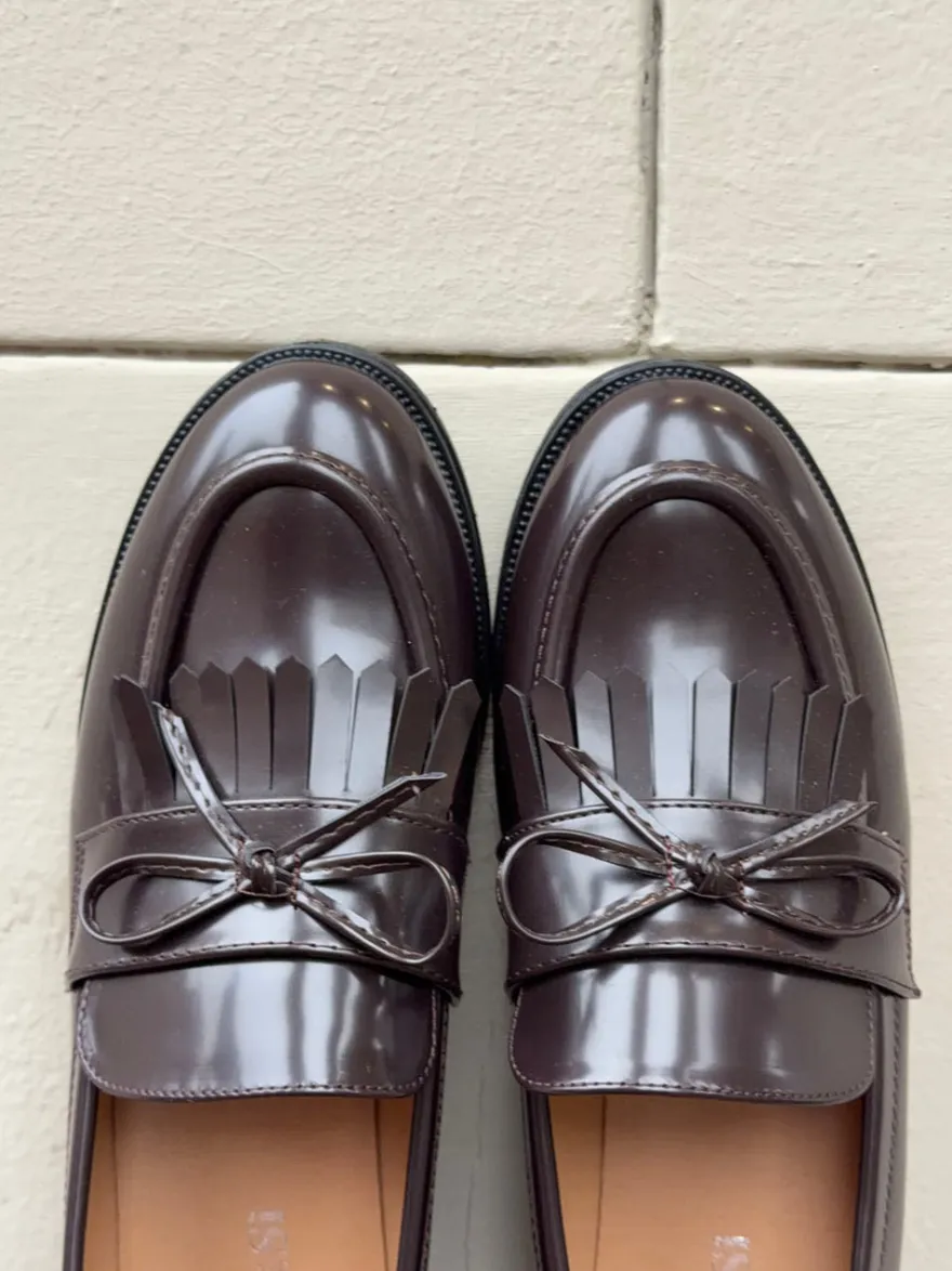 Design By Si Samia loafers med detaljer - Brun Outlet