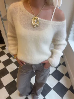 Design By Si Scandivv fluffy strik - Off white Clearance