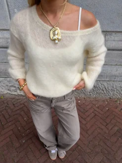 Design By Si Scandivv fluffy strik - Off white Clearance