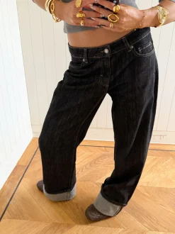 Design By Si Scandivv jeans med opsmøg - Grå Online