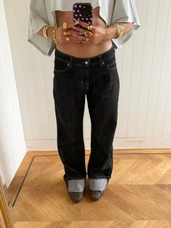 Design By Si Scandivv jeans med opsmøg - Grå Online