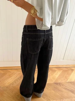 Design By Si Scandivv jeans med opsmøg - Grå Online