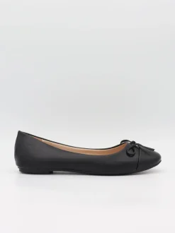 Design By Si Segovia ballerina sko med sløjfe - Sort Clearance