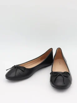 Design By Si Segovia ballerina sko med sløjfe - Sort Clearance