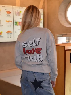 Design By Si Self love club sweatshirt - grå Best