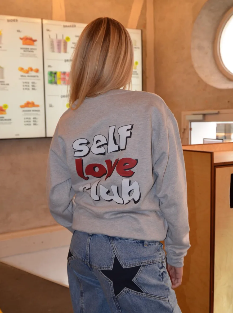 Design By Si Self love club sweatshirt - grå Best