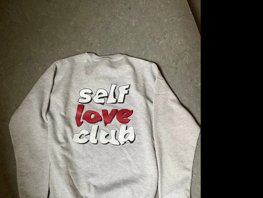 Design By Si Self love club sweatshirt - grå Best