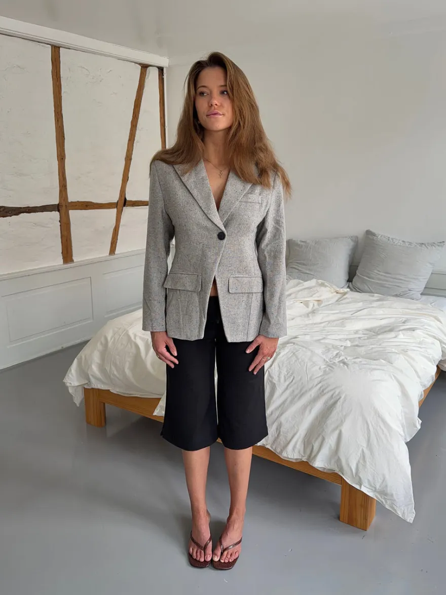 Design By Si Sienna blazer i uld - Lysegrå Best