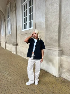 Design By Si Siff kortærmet skjorte i denim - Grå Online