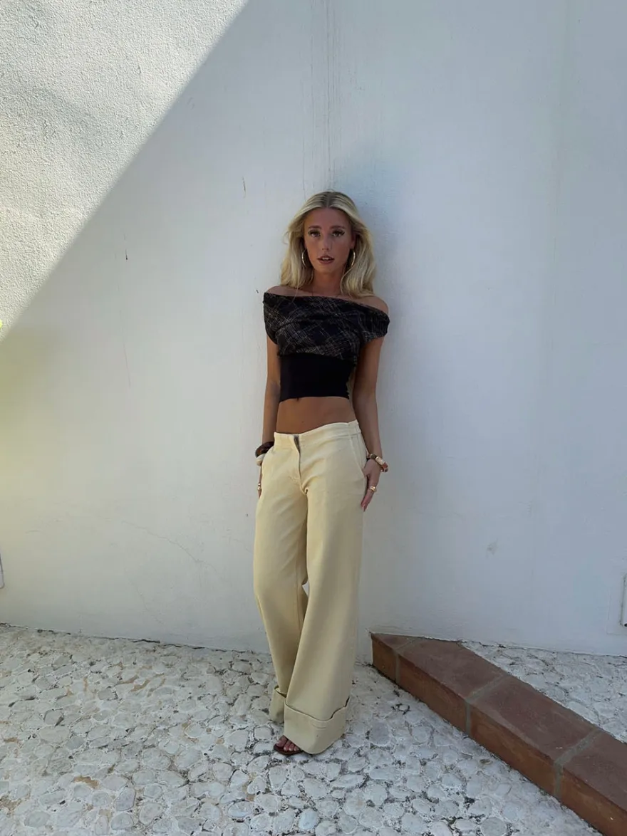 Design By Si Siv jeans - Lys gul