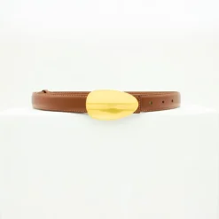 Design By Si Sleek bælte - Brun/guld Hot