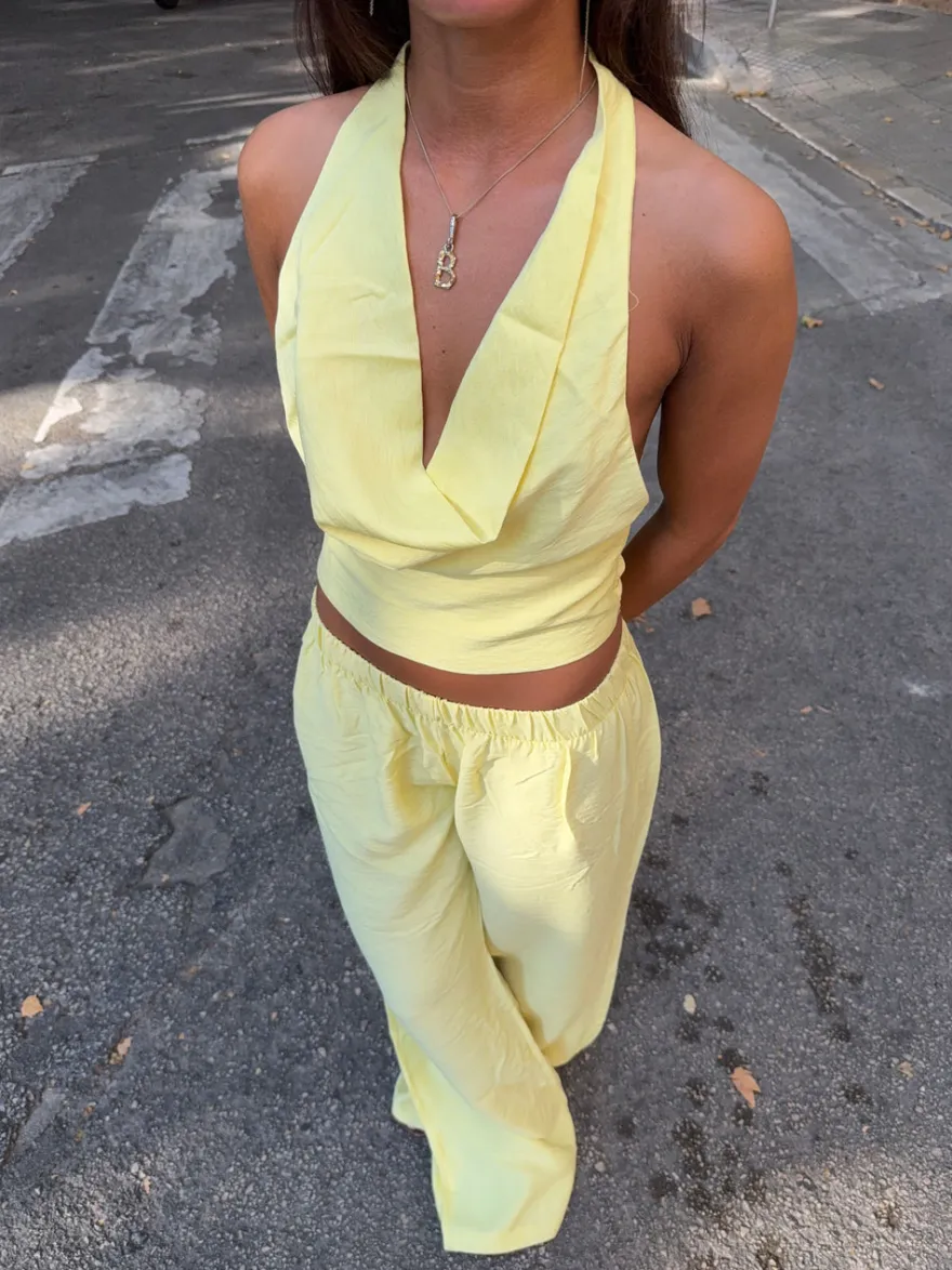 Design By Si Snuvia halterneck top - Gul Best