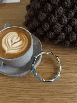 Design By Si Sola armbånd med striber - Blå nuancer Online