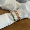 Design By Si Sola armbånd med striber - Grøn/off white/brun/guld