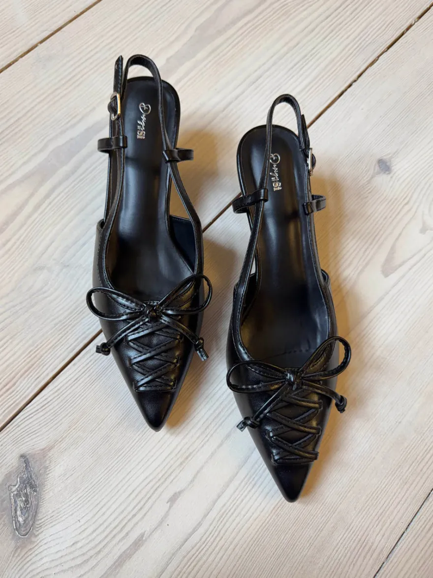 Design By Si Sola mules med sløje - Sort Discount
