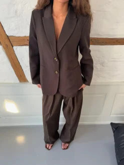 Design By Si Sonija oversized blazer - Brun Discount