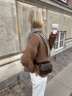 Design By Si Suba tørklæde med striber - Sort/hvid Hot