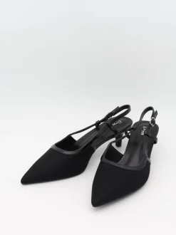 Design By Si Suzanne slingback hæle med detaljer - Sort Clearance