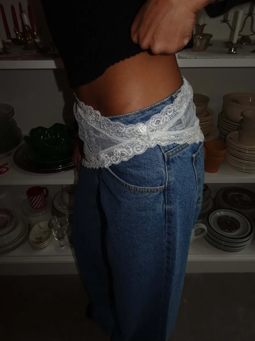 Design By Si Talina blondetørklæde - Hvid Online