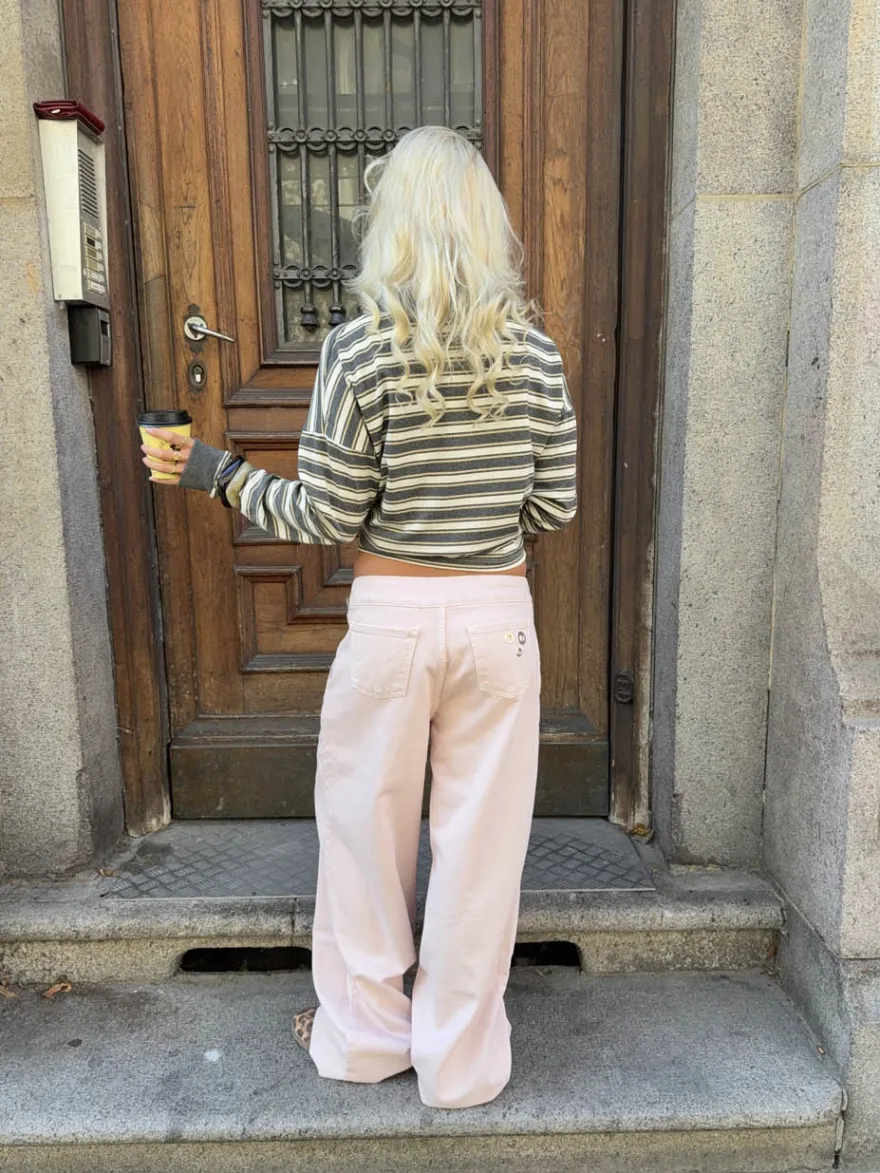 Design By Si Tanija jeans med ringdetaljer - Lyserød Hot