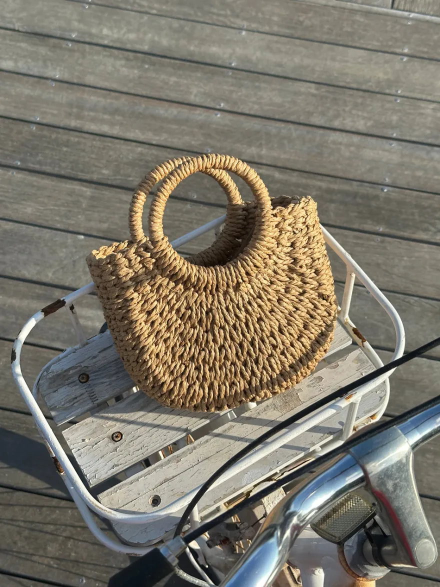 Design By Si Taormina flettet taske - Beige Outlet